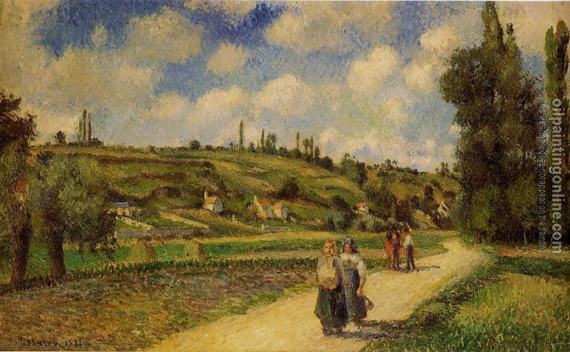 Pissarro, Camille - Landscape near Pontoise, the Auvers Road